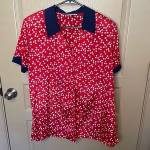 VINTAGE Da Rue Of California Collared Blouse